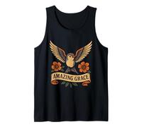Amazing Grace - Christian Hymn - Swallow Bird Flowers Tank Top
