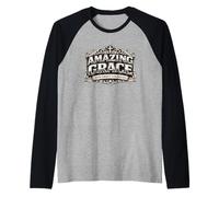 Amazing Grace How Sweet The Sound Christian Hymn Gift Raglan Baseball Tee