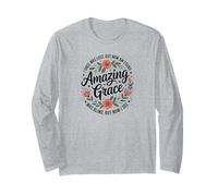 Amazing Grace Hymn Floral Christian Long Sleeve T-Shirt