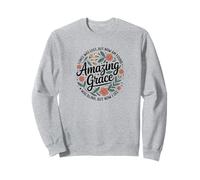 Amazing Grace Hymn Floral Christian Sweatshirt