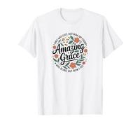 Amazing Grace Hymn Floral Christian T-Shirt