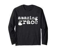 Amazing Grace Inspirational Quote Christian Graphic Long Sleeve T-Shirt