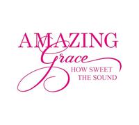 Amazing Grace Sign Lettering Quotes Wall Stickers 30x52.6cm Do not Damage The Wall Surface Rosered