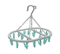 Amazing Grey and Aqua Colour Oval Sock Dryer With 20 Pegs Coil Spring For Baby Clothes, Muslin, Shoelaces, Scarf and Many More