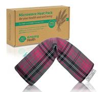 Amazing Health Lavender Wheat Bags Microwavable - Hot and Cold Pack for Men and Women - Microwave Heat Pad with Natural Wheat - Heat Pack Cotton Tartan Microwave Wheat Bag 42cm Long (Pink Tartan)