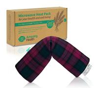 Amazing Health Unscented Plum Tartan Hot and Cold Therapy Pack - Wheat Bags Microwavable for Pain Relief, Natural Solution to Muscle Soreness, Period Pain, Joint Pain, Neck & Shoulder Pain