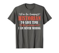 Amazing Historian T-Shirt, Men, Asphalt Grey, X-Large