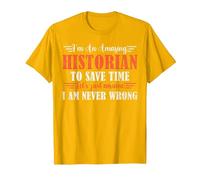 Amazing Historian T-Shirt, Men, Golden Yellow, 3X-Large
