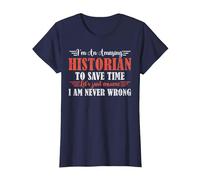Amazing Historian T-Shirt, Women, Navy Blue, 3X-Large