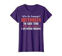 Amazing Historian T-Shirt, Women, Purple, Medium