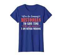 Amazing Historian T-Shirt, Women, Royal Blue, X-Large