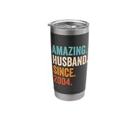 Amazing Husband Since 2004 22nd Wedding Anniversary 22 Years Stainless Steel Insulated Tumbler