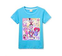 Amazing Kids Digital Girls Tee 100% Cotton T-Shirts Girl Boy Top for 3-13 Years (Light Blue,12-13 Years,12 Years,13 Years)