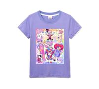 Amazing Kids Digital Girls Tee 100% Cotton T-Shirts Girl Boy Top for 3-13 Years (Purple,7-8 Years,7 Years,8 Years)