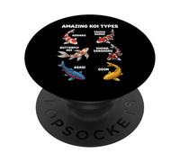 Amazing Koi Types Educational Fish Species Chart PopSockets Adhesive PopGrip