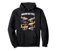 Amazing Koi Types Educational Fish Species Chart Pullover Hoodie