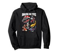 Amazing Koi Types Educational Fish Species Chart Pullover Hoodie