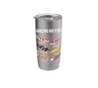 Amazing Koi Types Educational Fish Species Chart Stainless Steel Insulated Tumbler