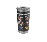 Amazing Koi Types Educational Fish Species Chart Stainless Steel Insulated Tumbler