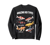 Amazing Koi Types Educational Fish Species Chart Sweatshirt