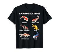Amazing Koi Types Educational Fish Species Chart T-Shirt