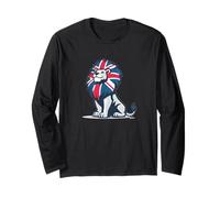 Amazing Lion in United Kingdom Colors for Man and Woman Long Sleeve T-Shirt