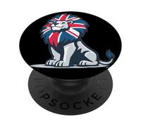 Amazing Lion in United Kingdom Colors for Man and Woman PopSockets Adhesive PopGrip