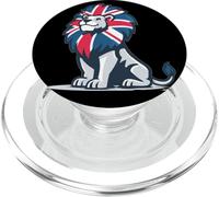 Amazing Lion in United Kingdom Colors for Man and Woman PopSockets PopGrip for MagSafe