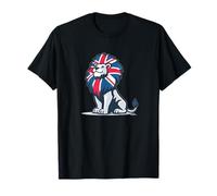 Amazing Lion in United Kingdom Colors for Man and Woman T-Shirt