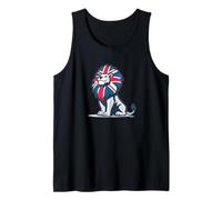 Amazing Lion in United Kingdom Colors for Man and Woman Tank Top