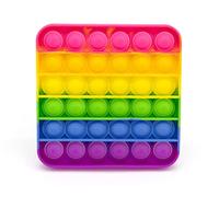 AMAZING LONDON Fidget Toy, Bubble Sensory Autism, Stress Reliever, Anxiety Relief Toys, Push Pop up, Posh Toy, Extrusion Bubble Sensory Toy (Rainbow, Square)
