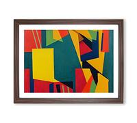 Amazing Modern Abstract H1022 Framed Print for Living Room Bedroom Home Office Décor, Wall Art Picture Ready to Hang, Walnut A2 Frame (64 x 46 cm)