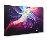 Amazing Modern Flower Art Canvas Print | Gallery Wrapped 30mm Frame Wall Art | 30x20 inches | Ready to Hang | Modern Floral Picture | Living Room Bedroom Lounge Office