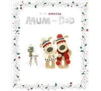 Amazing Mom and Dad Cute Boofle Foil Finished Christmas Card