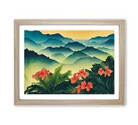 Amazing Mountains Framed Print | A2 Oak Framed Wall Art | Ready to Hang | Modern Landscape Picture | Living Room Bedroom Lounge Office