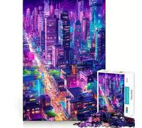 Amazing Night Tokyo City Puzzles for Adults 1000 Pieces Mental Boost Play Neat Cut Perfect Alignment Bonding Activity for Loved Ones (38x52cm)