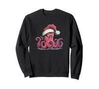 Amazing Octopus with Santa Claus Hat Costume Sweatshirt