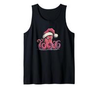 Amazing Octopus with Santa Claus Hat Costume Tank Top