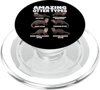 Amazing Otter Types Educational Otter Species Chart PopSockets PopGrip for MagSafe