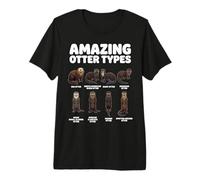 Amazing Otter Types Educational Otter Species Chart Premium T-Shirt