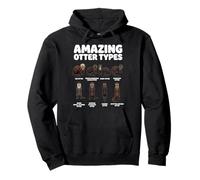 Amazing Otter Types Educational Otter Species Chart Pullover Hoodie
