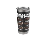 Amazing Otter Types Educational Otter Species Chart Stainless Steel Insulated Tumbler
