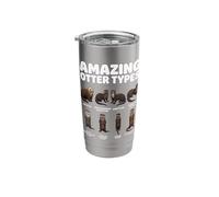 Amazing Otter Types Educational Otter Species Chart Stainless Steel Insulated Tumbler
