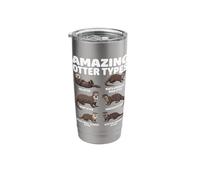 Amazing Otter Types Educational Otter Species Chart Stainless Steel Insulated Tumbler