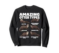 Amazing Otter Types Educational Otter Species Chart Sweatshirt
