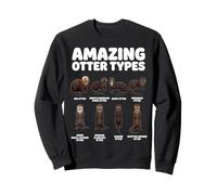 Amazing Otter Types Educational Otter Species Chart Sweatshirt
