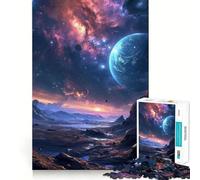 Amazing Outer Space 1000 Jigsaw Puzzle Mental Fun Game Seamless Fit Precise Pieces Relaxing Indoor Group Activity (38x52cm)