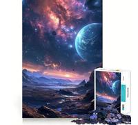 Amazing Outer Space Teenagers 1000 Pieces Puzzle Memory Fun Game Clean Cut Sturdy Components Portable Travel Friendly Fun Game (50x75cm)