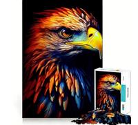 Amazing Owl Colorful 1000-piece Jigsaw Puzzles Think Exercise Game Tight Interlock No Gaps Interactive Brain Challenge for Home (38x26cm)