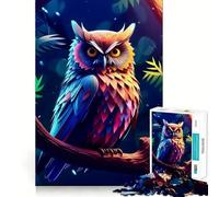 Amazing Owl d Adult Jigsaw1000 Pieces Cognitive Boost Game No Gap Tight Fitting Design Birthday Gift Brain Teaser Toy (38x52cm)